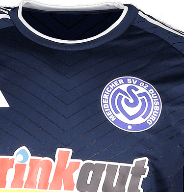 Dres adidas Originals MSV Duisburg 2024/2025 Soccer Jersey with Chevron Pattern Navy | msv4hr2649, 4