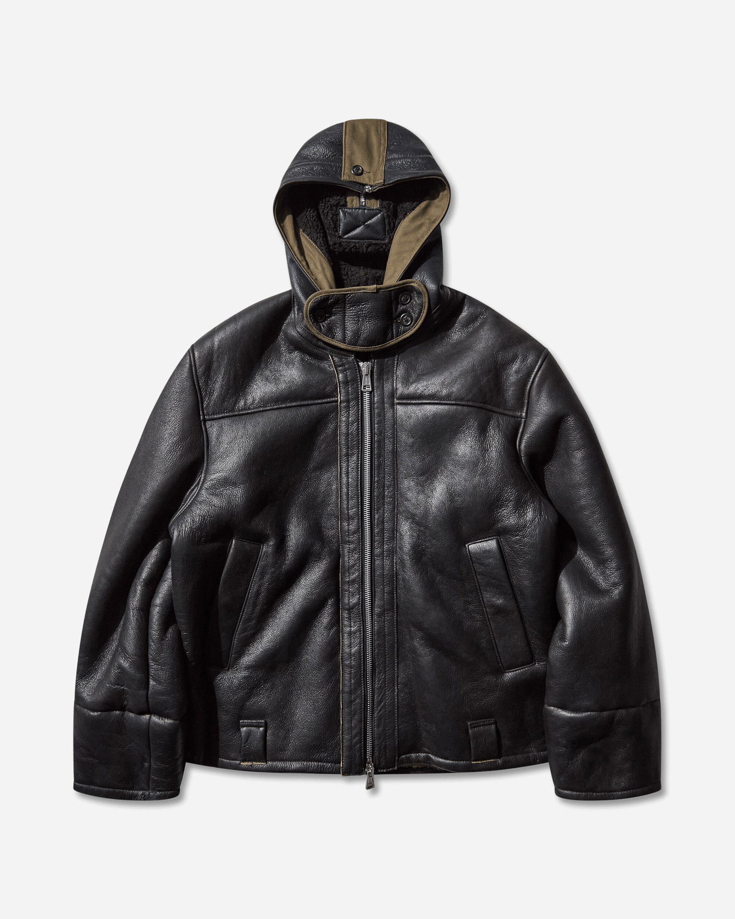 Bunda OUR LEGACY Blizzard Hooded Leather Jacket Čierna | W4259BN 001, 1