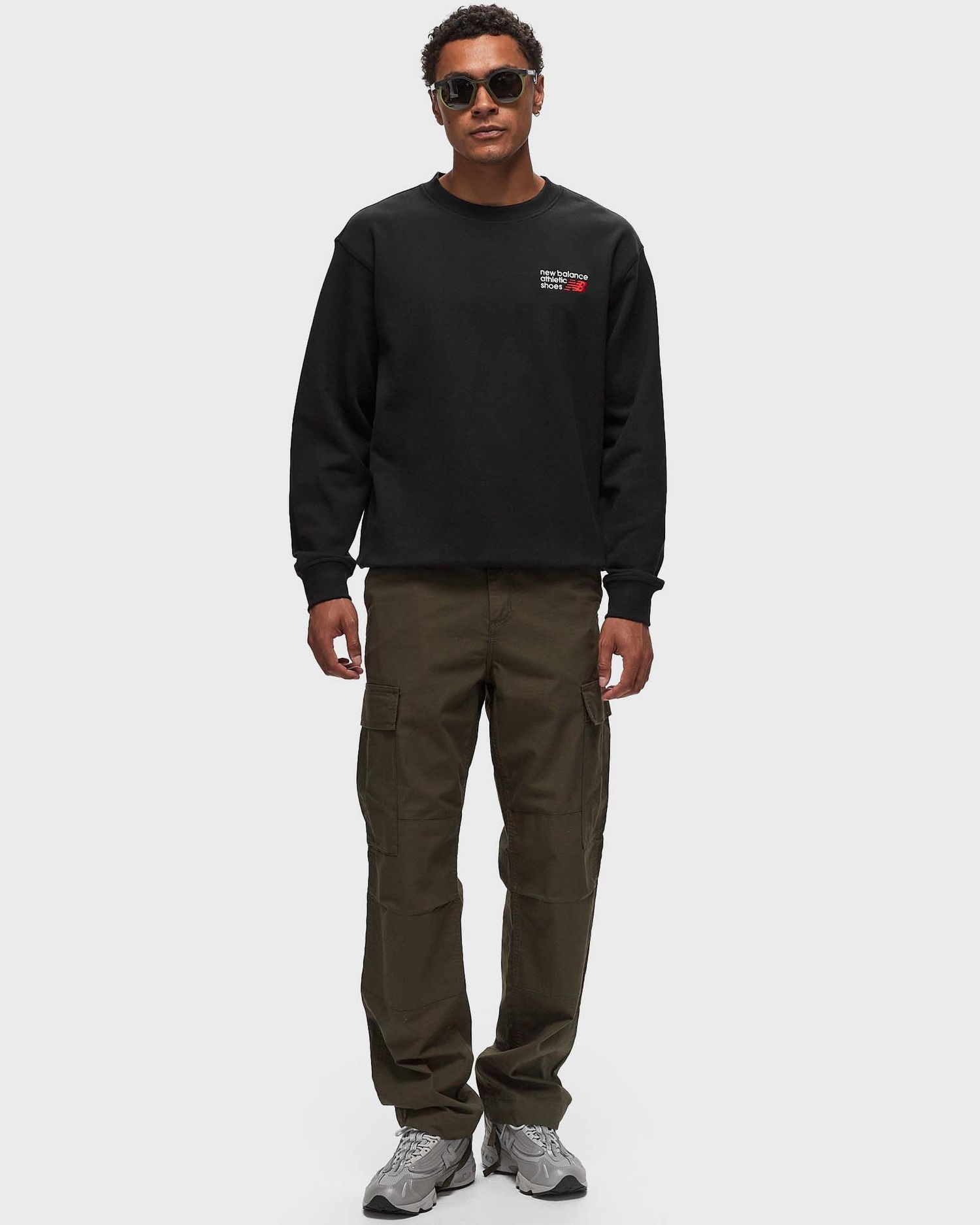 Tričko New Balance Athletics Premium Logo Crew men Sweatshirts black in size:XXL Čierna | MT41547-BK, 1