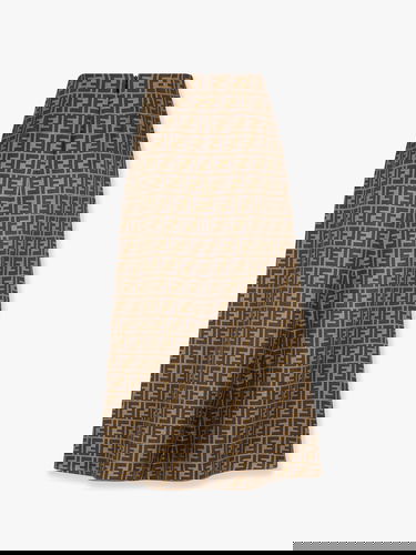 Sukňa FENDI Fendi FF Vertigo A-Line Midi Skirt Hnedá | FQ7601A8G3F1440, 1