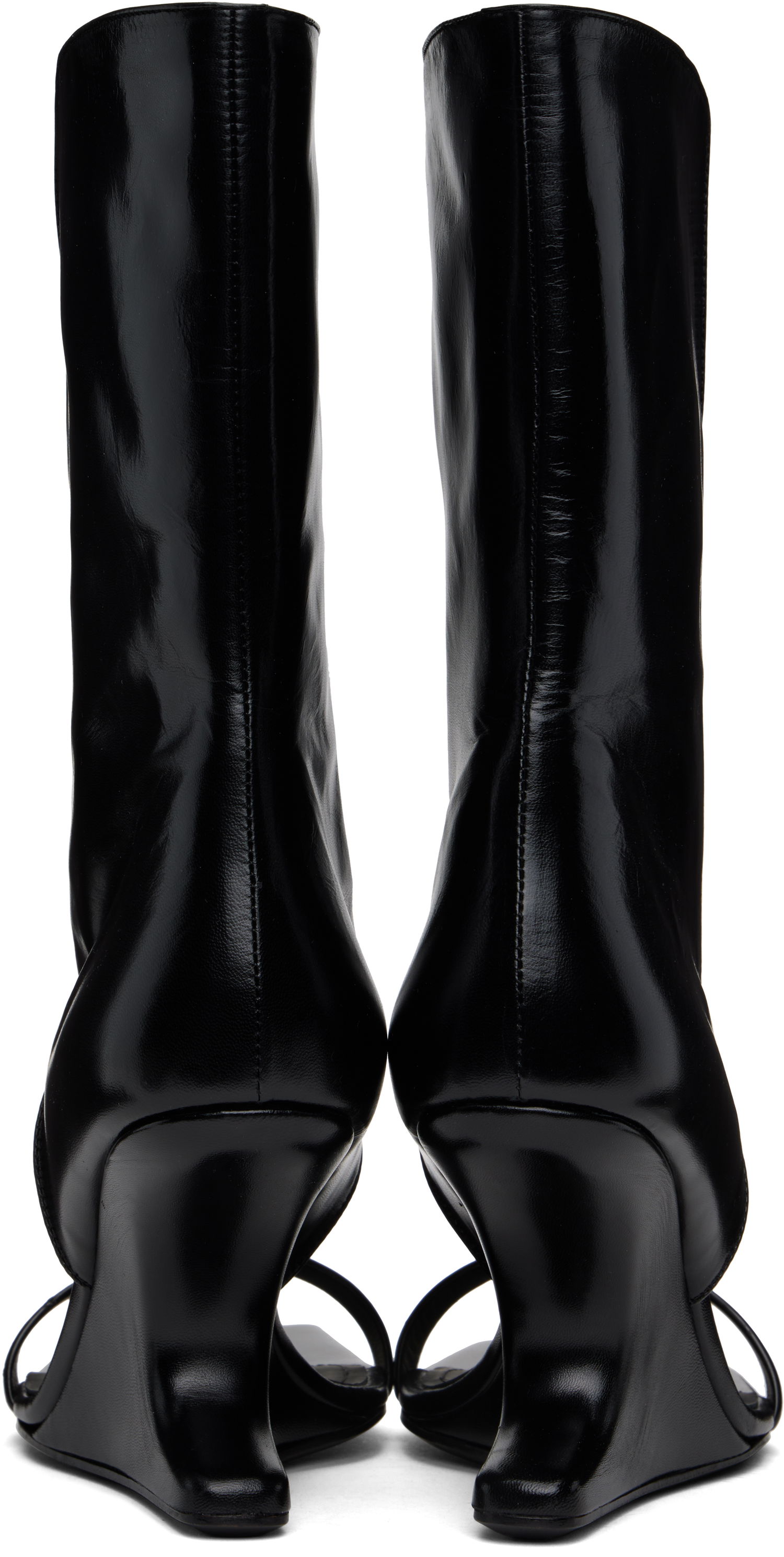 Tenisky a topánky Rick Owens Rick Owens Hollywood Winged Cantilever Heeled Sandals Čierna | RP01E7853 LGT, 1