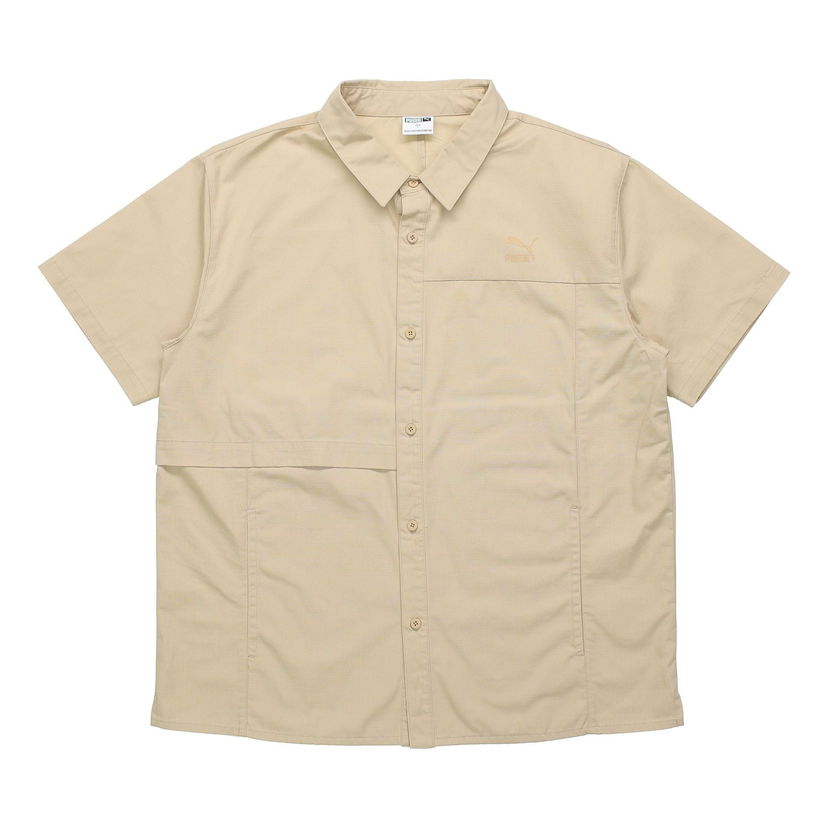 Košeľa Puma Classics Oversized Short Sleeve Shirt Béžová | 533739-12