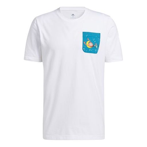 Tričko adidas Originals Lil Stripe Pocket Print T-Shirt Biela | GQ8376