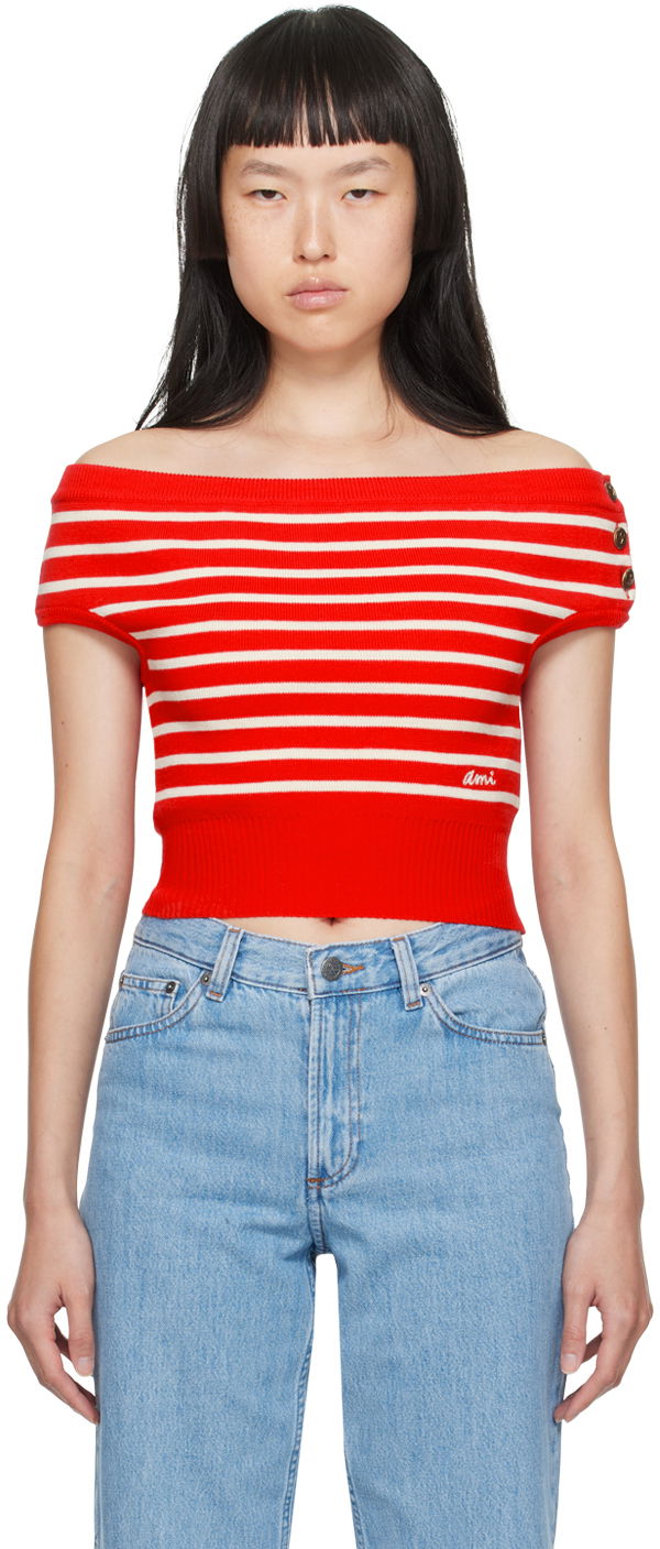 Tričko AMI Sailor T-Shirt Červená | FTP011.KN0003, 0