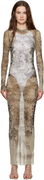 Jean Paul Gaultier 'The Long Médaillon' Mesh Maxi Dress