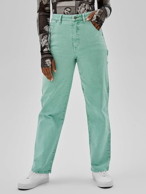 Džínsy GUESS Originals Cargo Pant Zelené | W1BG10FRIEN, 0