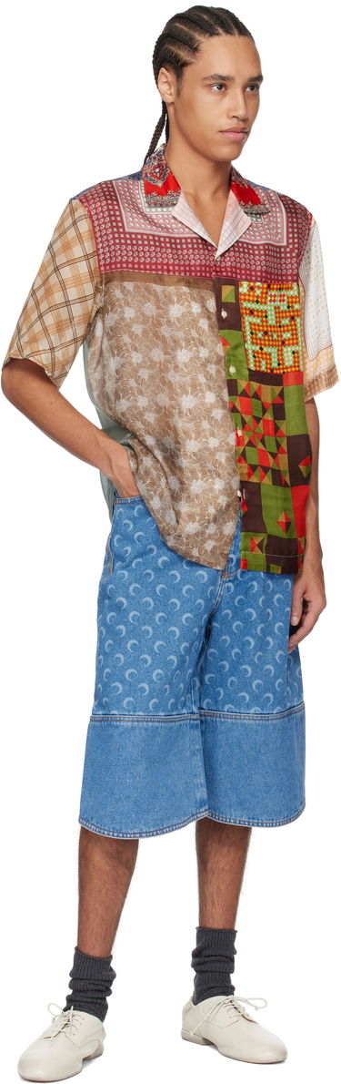 Košeľa Marine Serre Marine Serre Regenerated Silk Patchwork Bowling Shirt Rôznofarebný | USI025A UWOV0028, 3