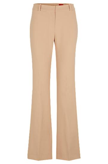 Nohavice BOSS Bootcut Stretch Trousers Béžová | 50518543