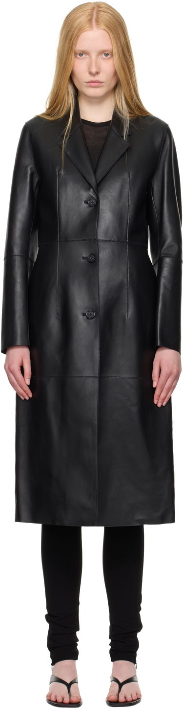 Kabáty TOTEME TOTEME Slim Leather Coat Čierna | 252-WRO0191-LE0056, 0