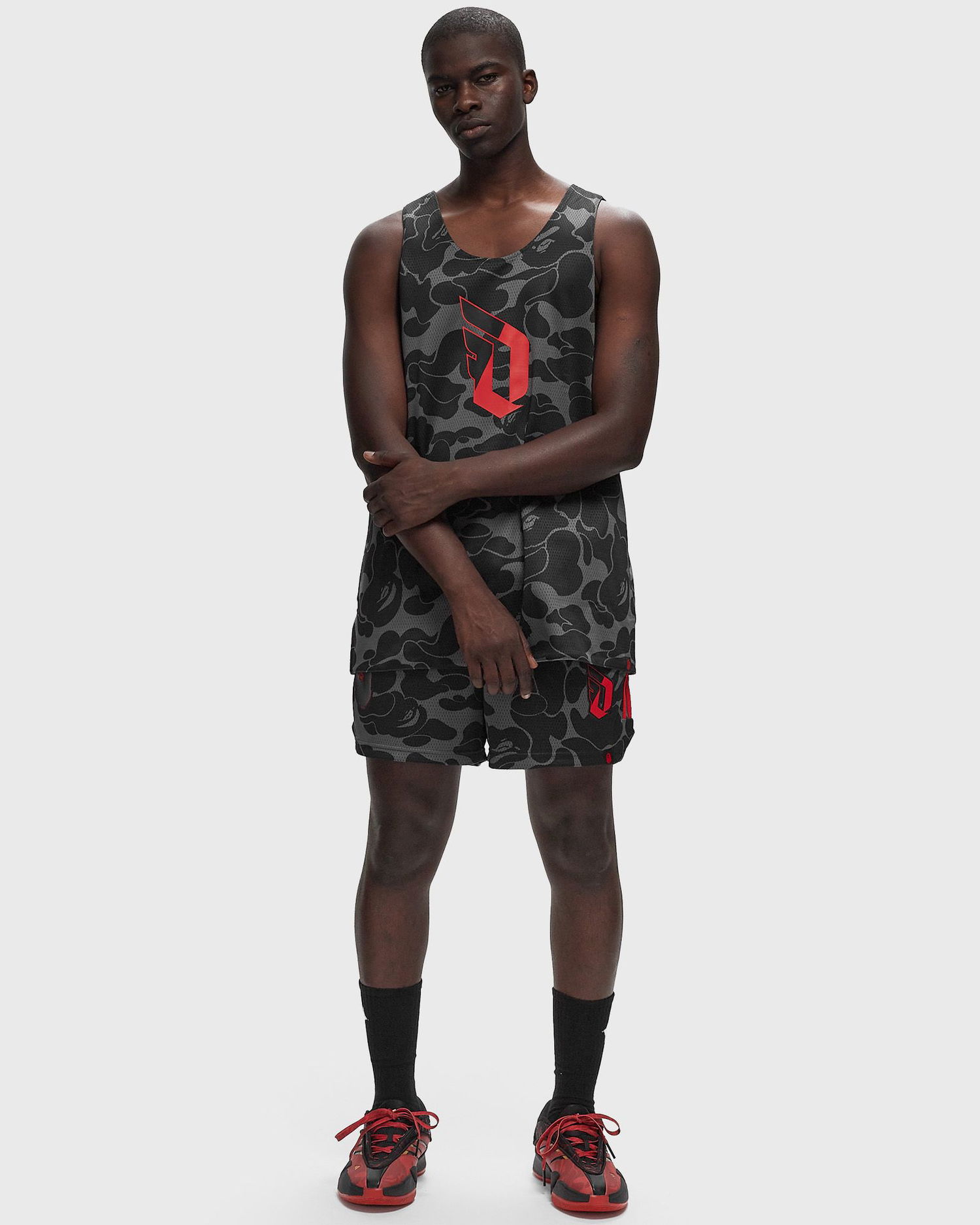 Šortky adidas Originals BAPE x Dame 9 Shorts Čierna | JF1153, 1