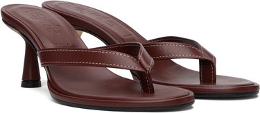Doplnky Aeyde Aeyde Daphne Leather Toe-Post Heeled Sandals Vínová | A11-HS-AEAR75CI187-SS25-955-007, 3