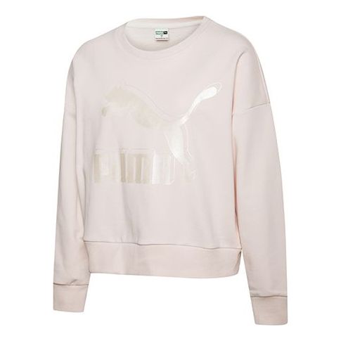 Sveter Puma Puma Printing Round-Neck Sweatshirt Ružová | 597405-87