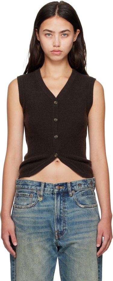 Vesta R13 R13 Ribbed Wrap Around Vest Hnedá | R13WY308-Y210A, 0