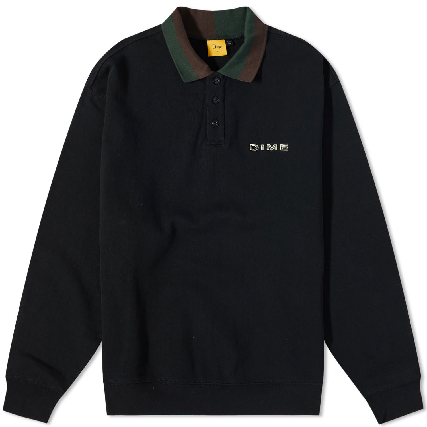 Sveter Dime Terry Rugby Crewneck Čierna | DIMESU238BLK, 0