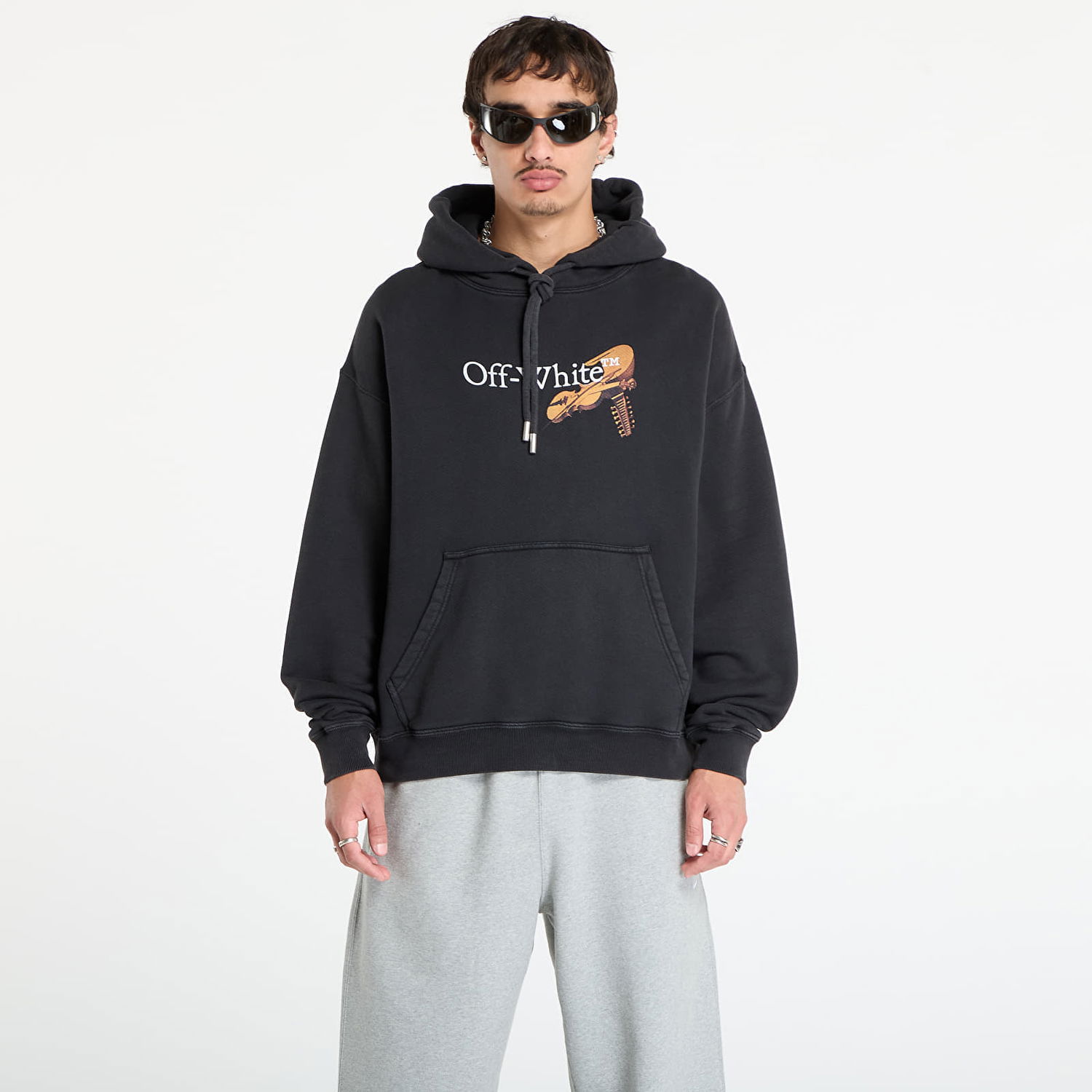 Mikina Off-White Off-White Cupid Arrow Skate Hoodie Čierna | OMBB085F25FLE0111301, 0