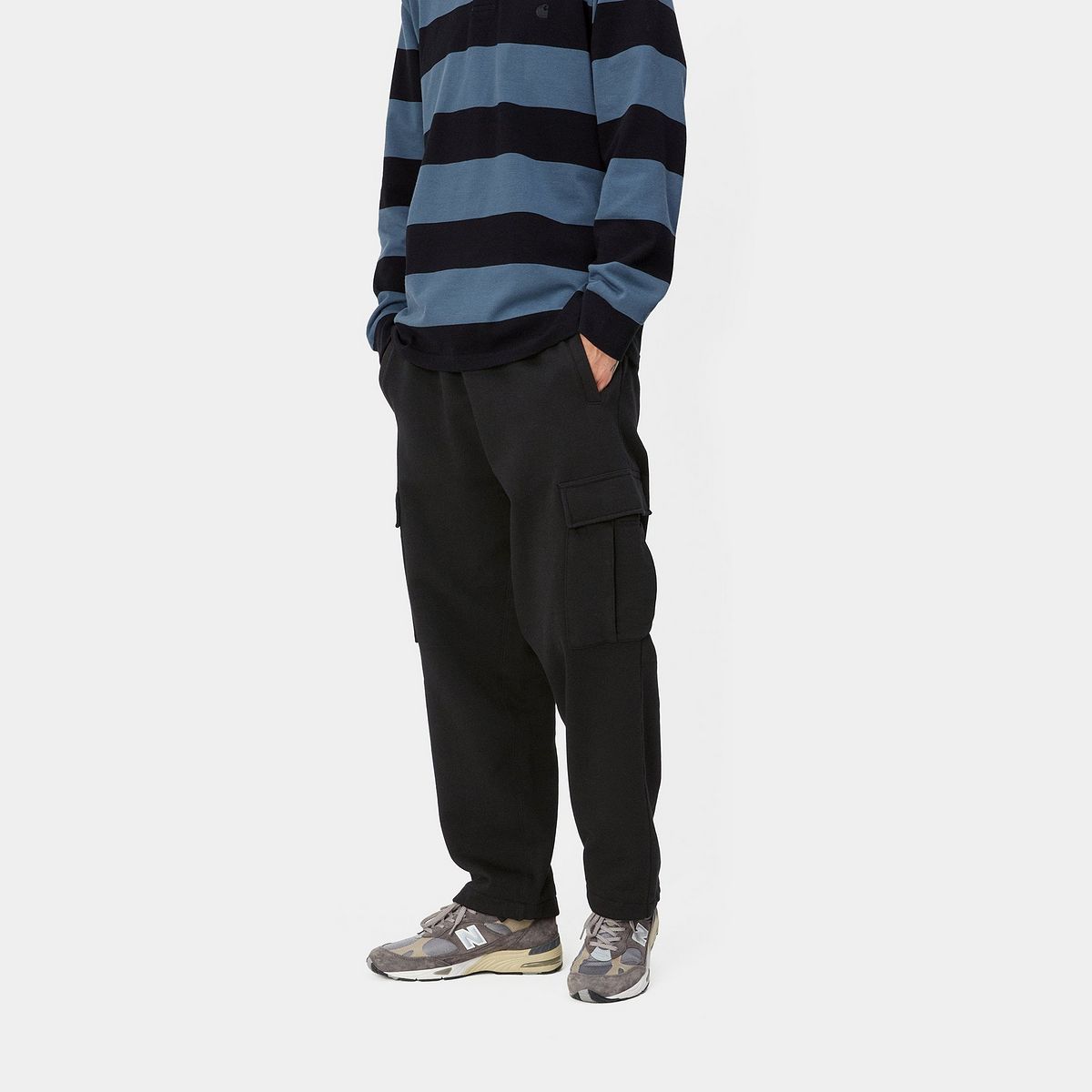 Tepláky Carhartt WIP Wade Sweat Pant "Black stone washed" Čierna | I030922_89_06, 1