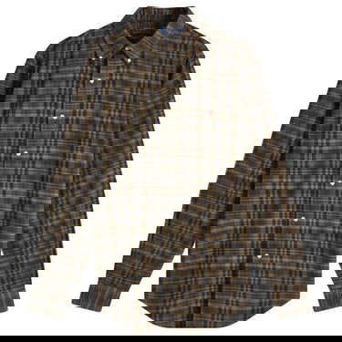 Košeľa Polo by Ralph Lauren Ralph Lauren Men's Custom Brushed Twill Plaid Sport Shirt, Size Large Hnedá | 710960607002, 0