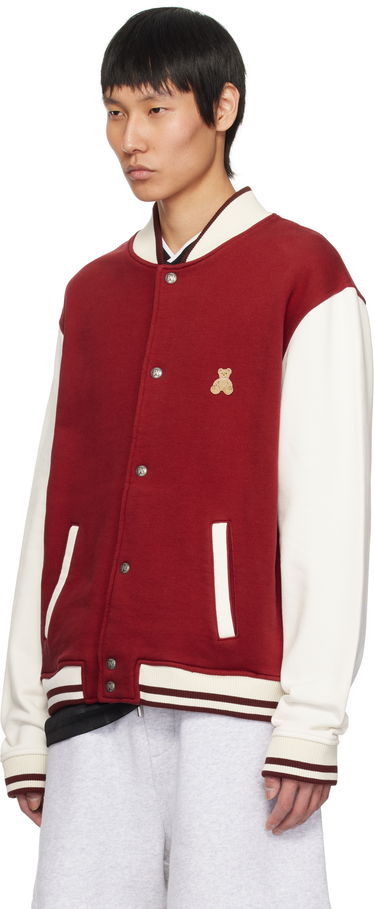 Bomber bunda Palm Angels Palm Angels 'Bear in Mind' Varsity Bomber Jacket Červená | PMEK011S25FAB0012503, 3
