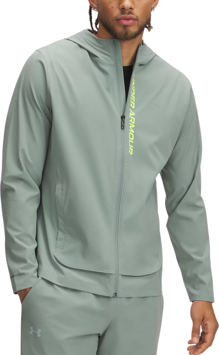 Mikina Under Armour OutRun the STORM Hooded Jacket Zelené | 1376794-348, 0