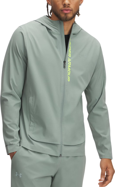 Mikina Under Armour OutRun the STORM Hooded Jacket Zelené | 1376794-348, 0