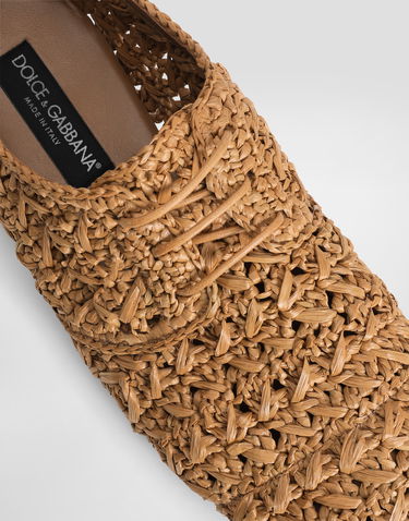 Doplnky Dolce & Gabbana Dolce & Gabbana Woven Raffia Derby Shoes Hnedá | A10867A9M638L967, 3