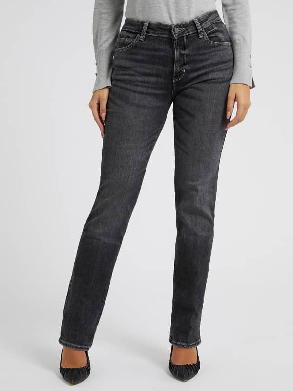 Džínsy GUESS Straight Denim Pant Čierna | W2BA15D4TA2, 0