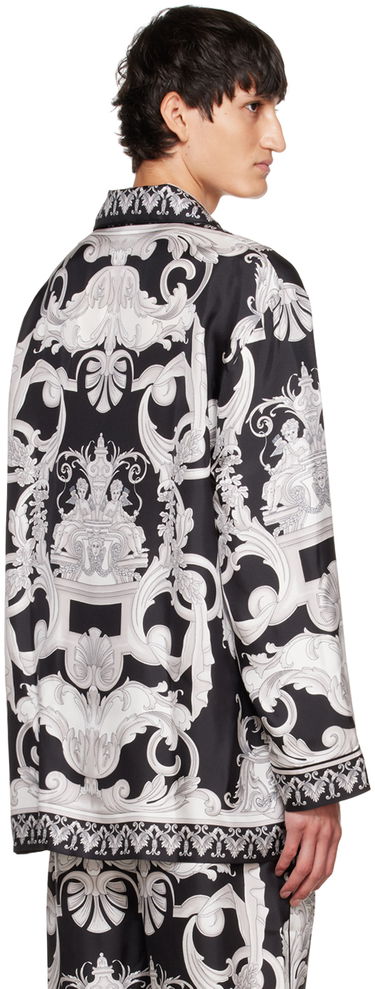 Pyžamo Versace Versace Baroque Print Silk Pajama Shirt Čierna | 1005376 1A04450, 2