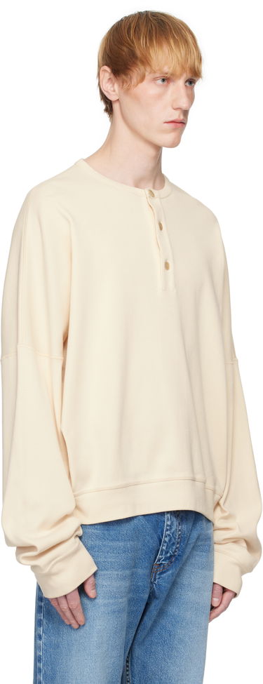 Mikina The Row The Row Greto Henley Sweatshirt Béžová | 945-K660, 1