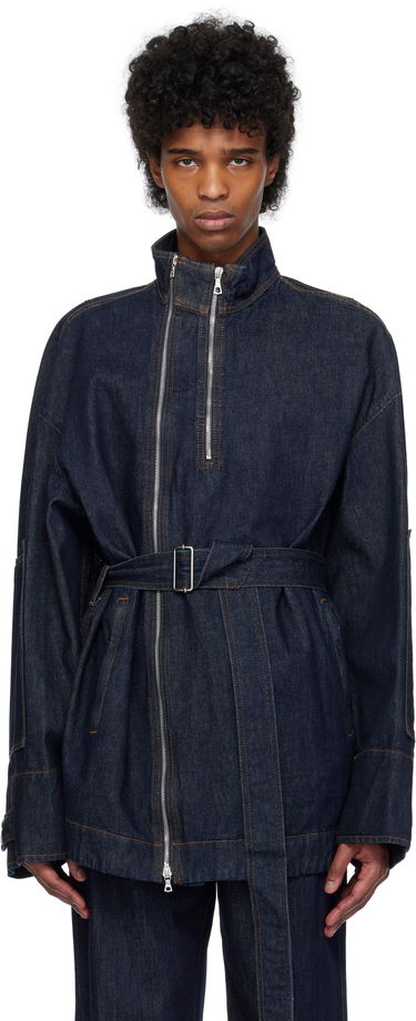 Bunda Dries Van Noten Dries Van Noten Zip Denim Jacket Modrá | 251-020502-1551, 0