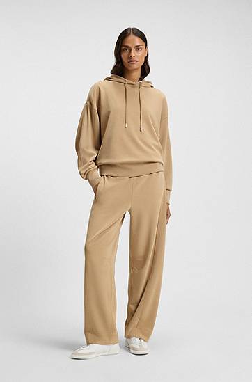Tepláky BOSS Stretch Jersey Balloon Trousers with Embroidered Logo Béžová | 50547800, 1