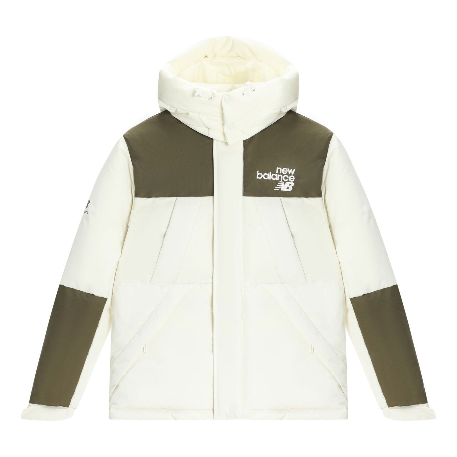 Prešívaná bunda New Balance Hooded Down Jacket Biela | AMJ24377-CIC, 0