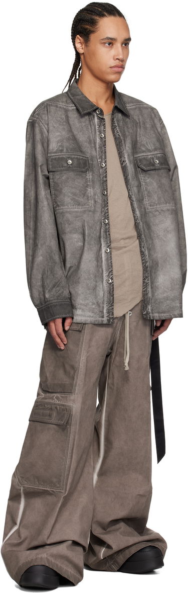 Košeľa Rick Owens Rick Owens DRKSHDW Hollywood Jumbo Overshirt Šedá | DU01E3297 PF, 3