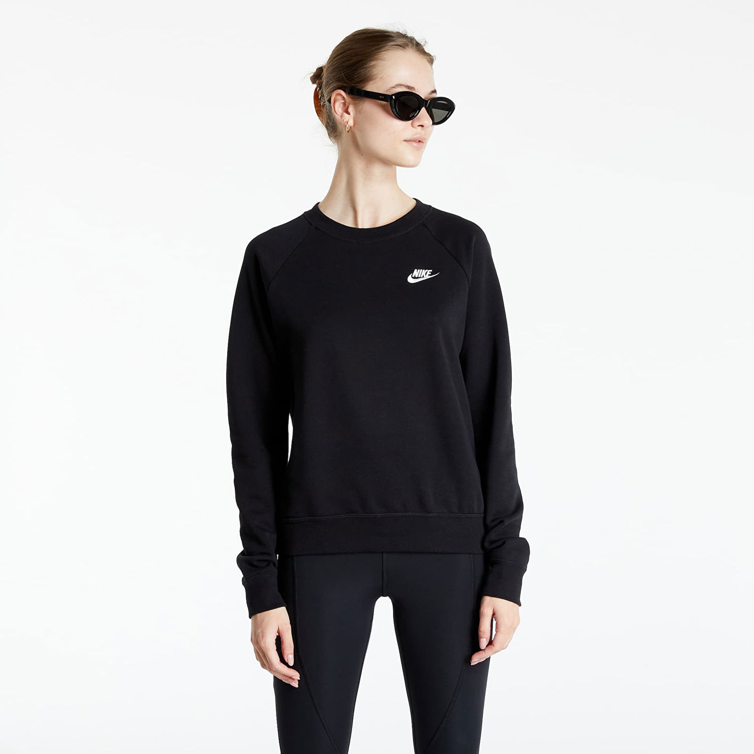 Mikina Nike Sportswear Essential Fleece Crew Čierna | BV4110-010, 1