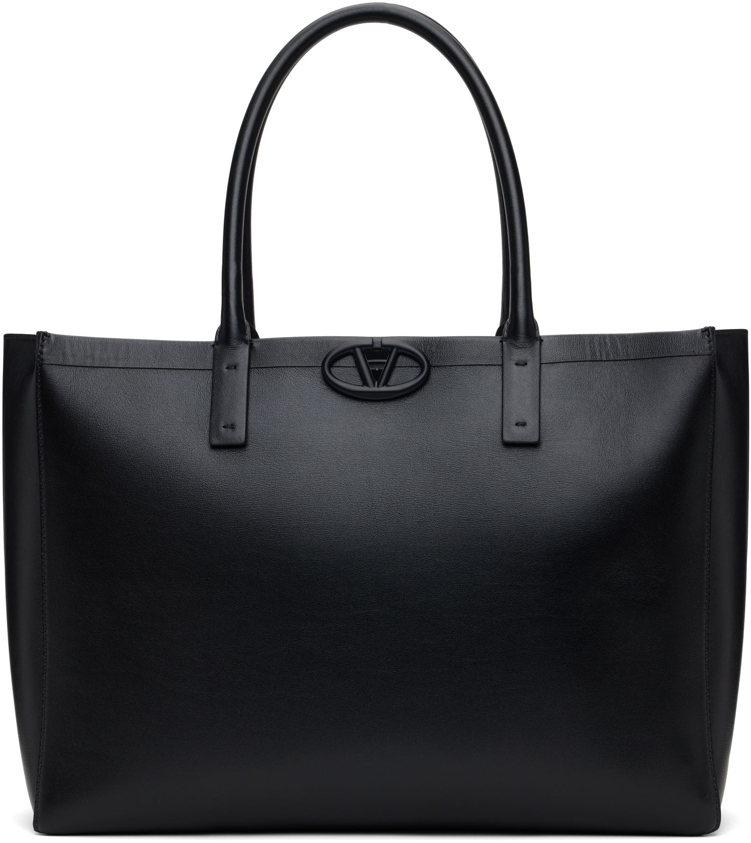 Tote bag Valentino Medium Vlogo Locker Leather Tote Bag Čierna | 5W0B0Q59FIM, 0