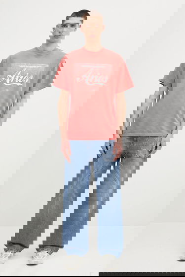 Tričko Aries Aries Sunbleached Cola Short Sleeve Printed T-Shirt Červená | AR6262203, 8