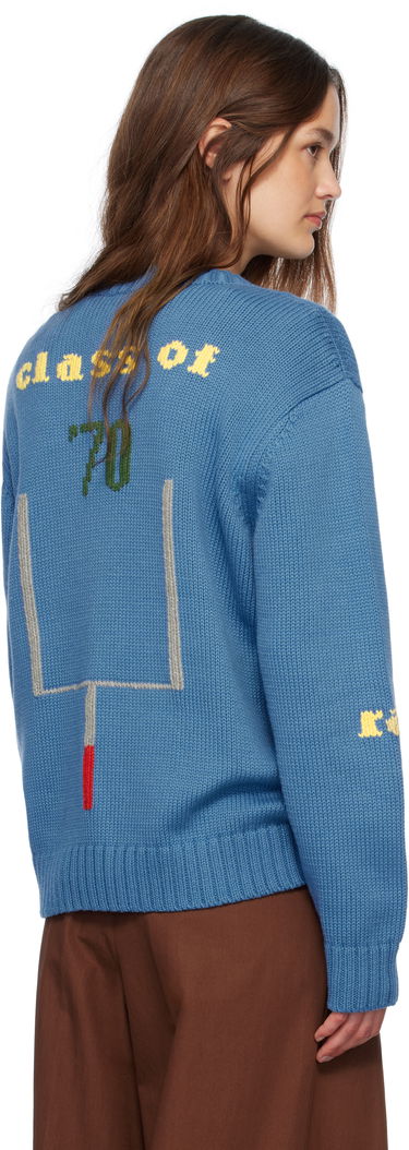 Sveter Bode Bode Spirit Intarsia Knit Sweater Modrá | MRS25KT011, 2