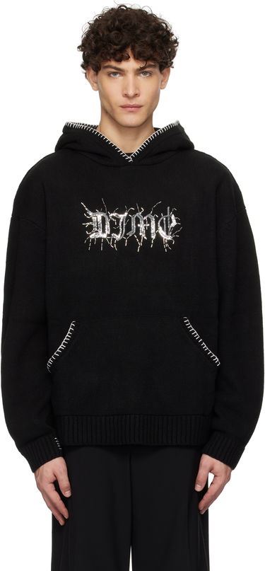 Mikina Dime Wool Hoodie With Kangaroo Pocket Čierna | DIMEHO2412BLK, 0