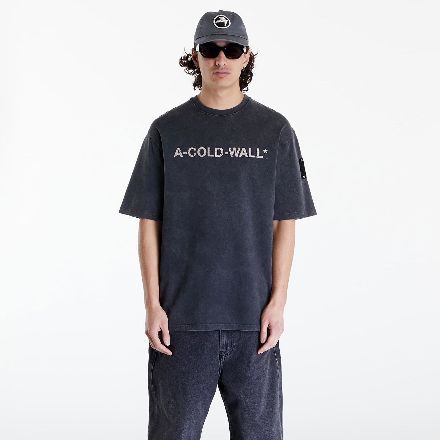 Tričko A-COLD-WALL* Overdye Logo T-Shirt Čierna | ACWMTS186 Onyx, 0