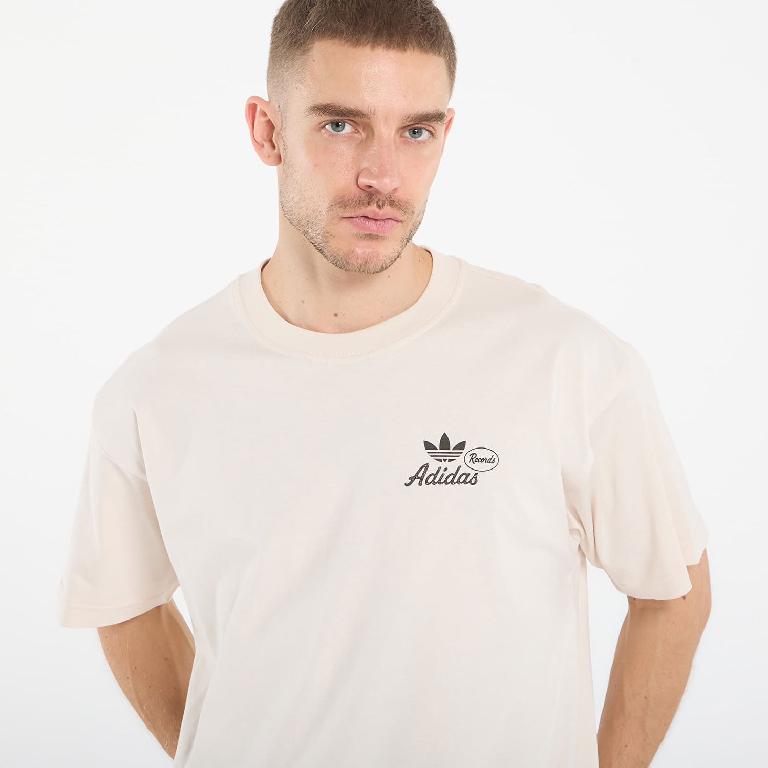 Tričko adidas Originals Vintage Records Graphic T-Shirt XL Béžová | KW7990, 1