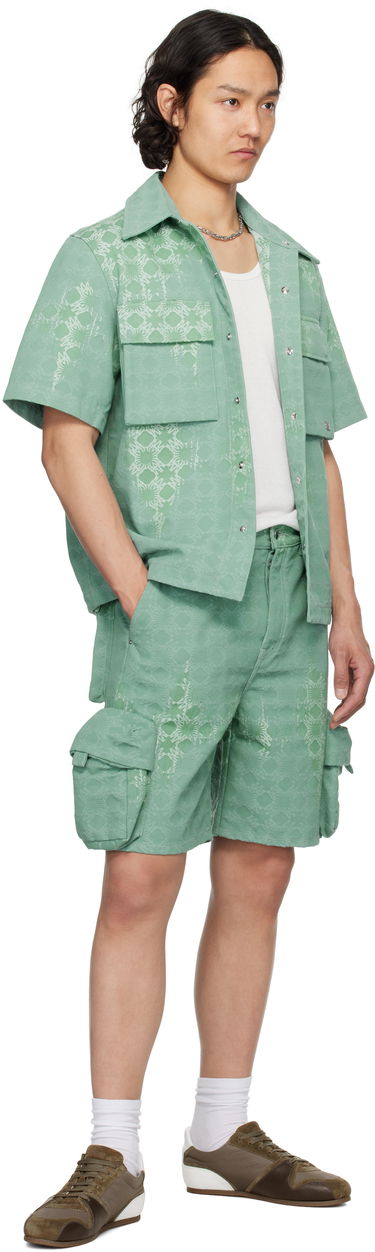 Košeľa AMIRI Amiri MA Quad Bleached Short Sleeve Shirt Zelené | AMDNIR1031, 3