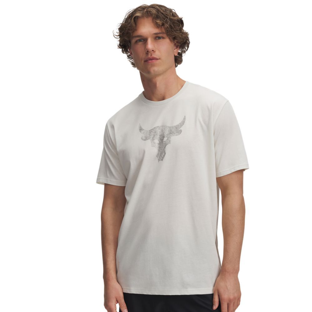 Tričko Under Armour Project Rock T-Shirt Biela | 1383191-279, 0
