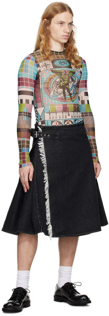 Tričko Jean Paul Gaultier Jean Paul Gaultier Printed Mesh Long Sleeve T-Shirt Rôznofarebný | 24/31-F-TO220-T569-5090, 4
