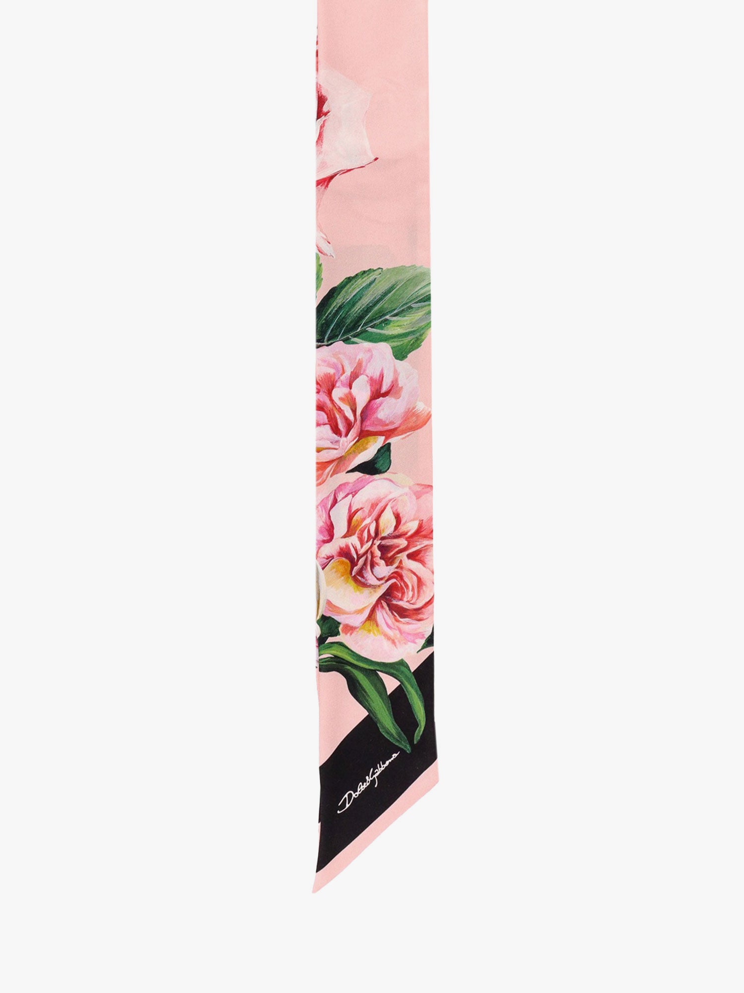 Šál Dolce & Gabbana Dolce & Gabbana Rose Print Silk Bandeau Ružová | FS215AGDCUNHF5IY, 1