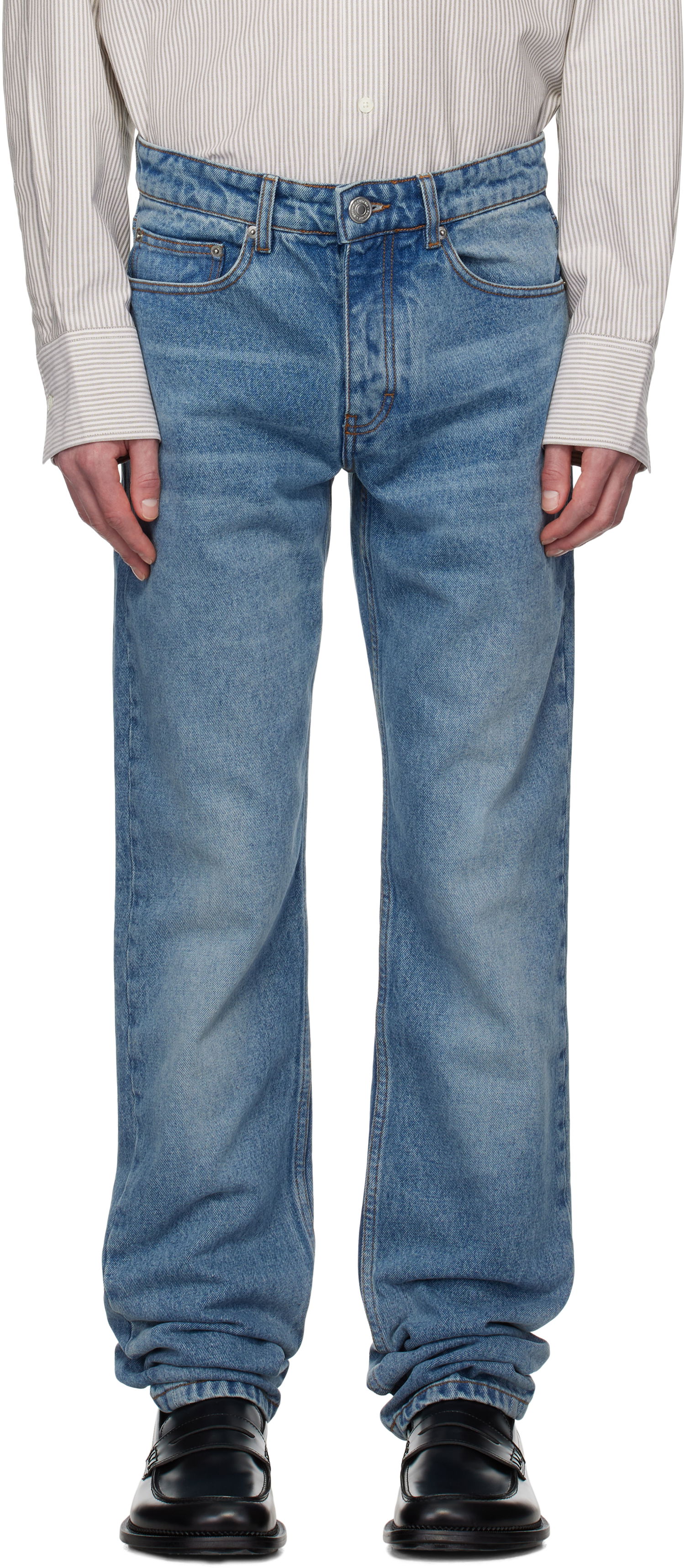Džínsy AMI AMI Paris Classic Fit Jeans Modrá | HTR001.DE0046, 0