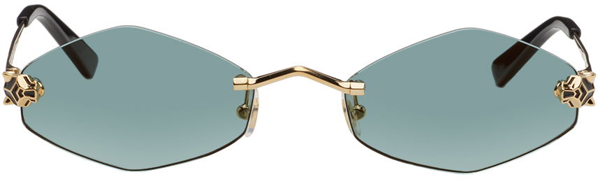 Slnečné okuliare Cartier Sunglasses With Green Lenses Tyrkysová | CT0433S-003, 0