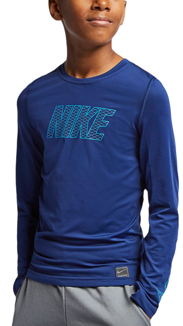 Tričko Nike Nike Pro Compression Long Sleeve Shirt Kids Modrá | 858232-478, 0