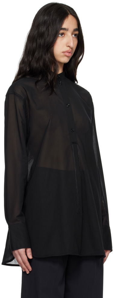 Košeľa TOTEME TOTEME Stand-Collar Sheer Shirt Čierna | 252-WRT0427-FB0372, 1