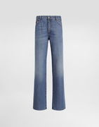 Dolce & Gabbana Loose Fit Jeans with Pressed Pleat