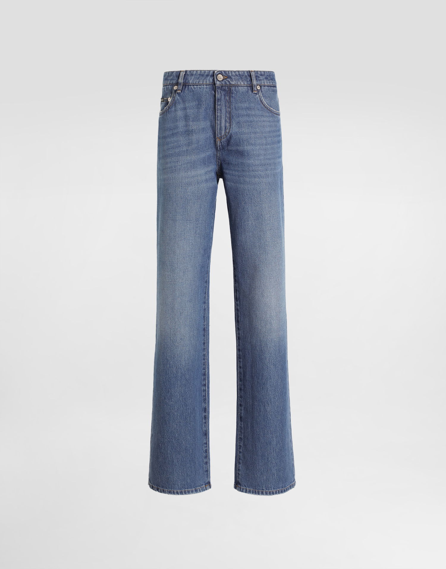 Džínsy Dolce & Gabbana Dolce & Gabbana Loose Fit Jeans with Pressed Pleat Modrá | FTC8CDG8LZ6S9001, 0