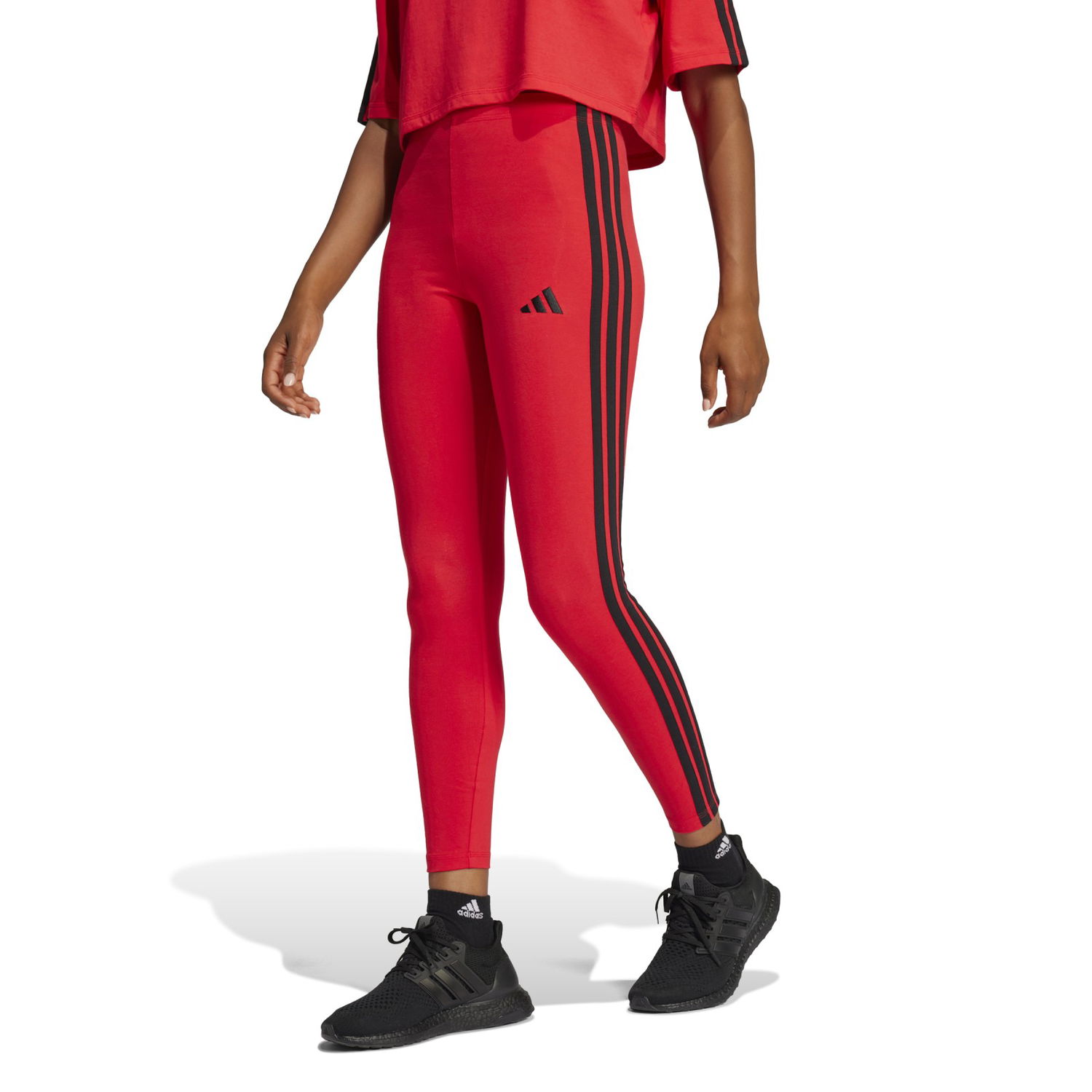 Legíny adidas Performance 3-Stripes Leggings Červená | JE0078, 0